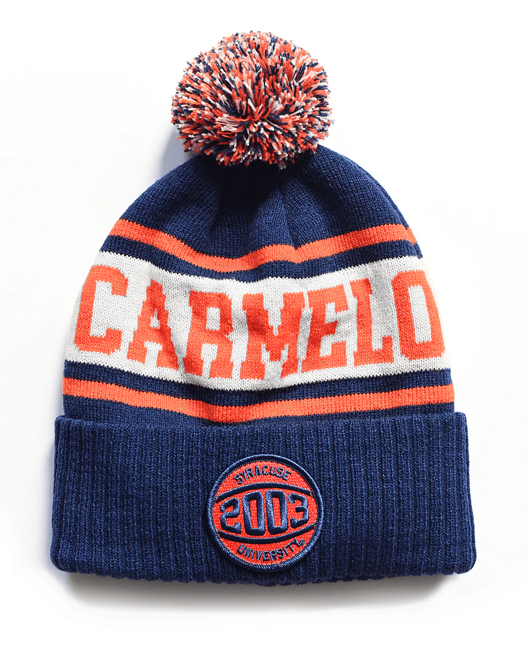 SYR - Carmelo Anthony Navy Pom Pom Beanie - Image 3