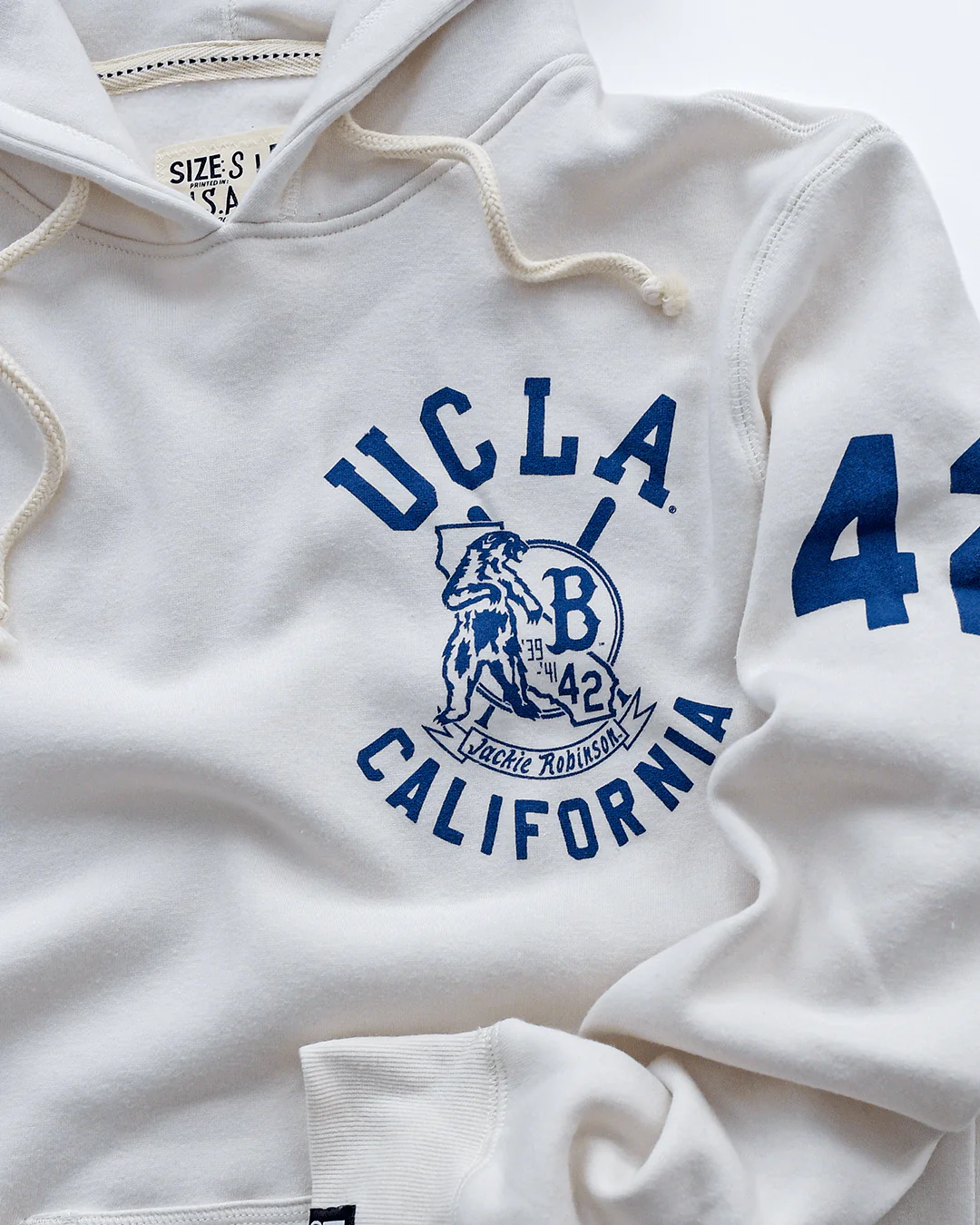 UCLA - Jackie Robinson 4-Sport Icon White PO Hoody - Image 3