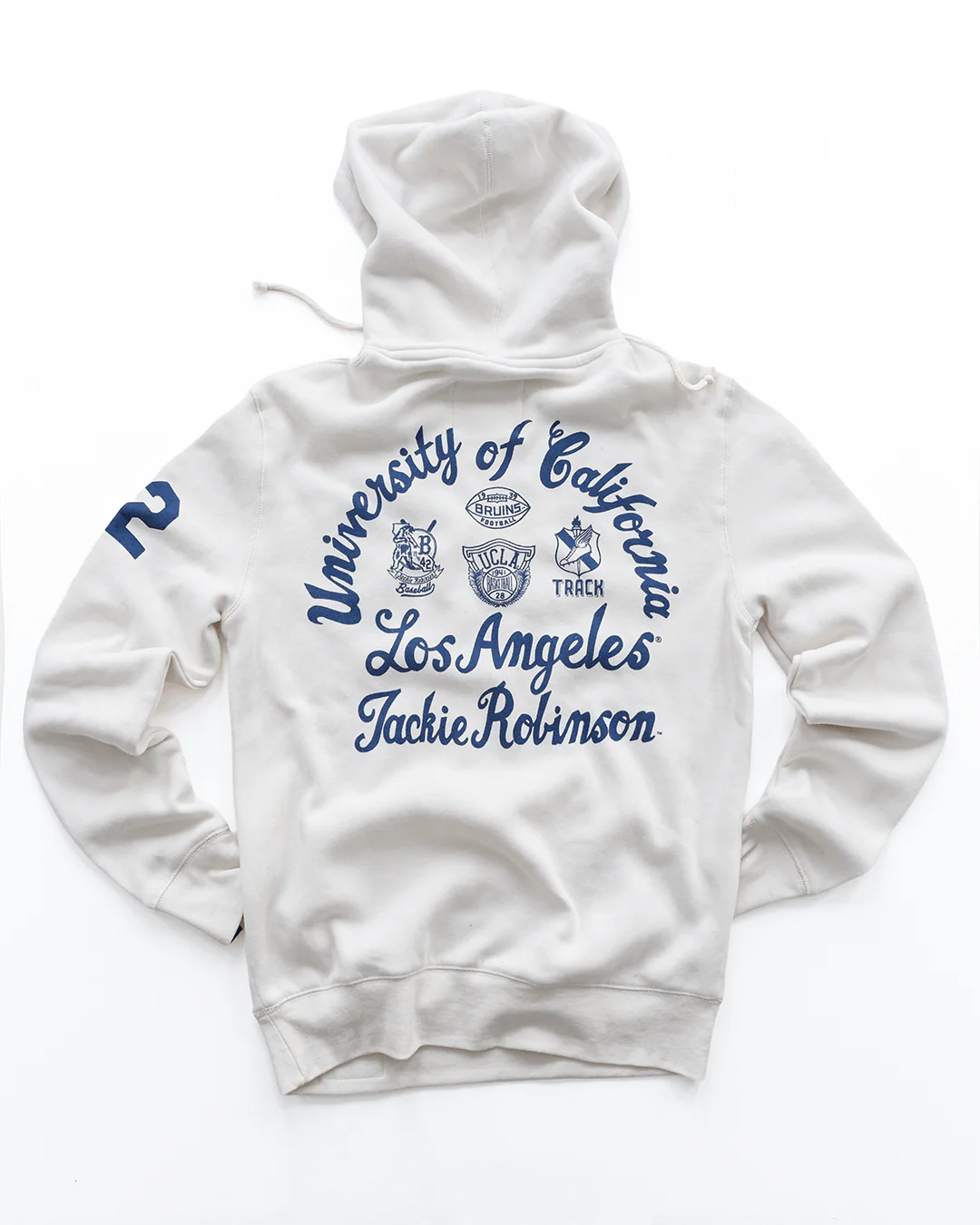 UCLA - Jackie Robinson 4-Sport Icon White PO Hoody - Image 5