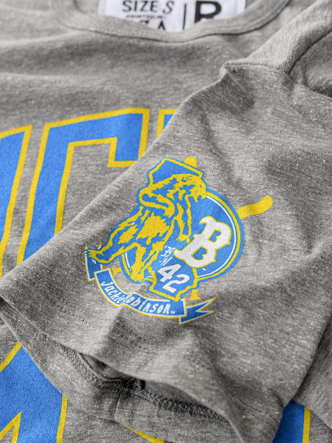 UCLA - Jackie Robinson Bruins Grey Triblend Tee - Image 2