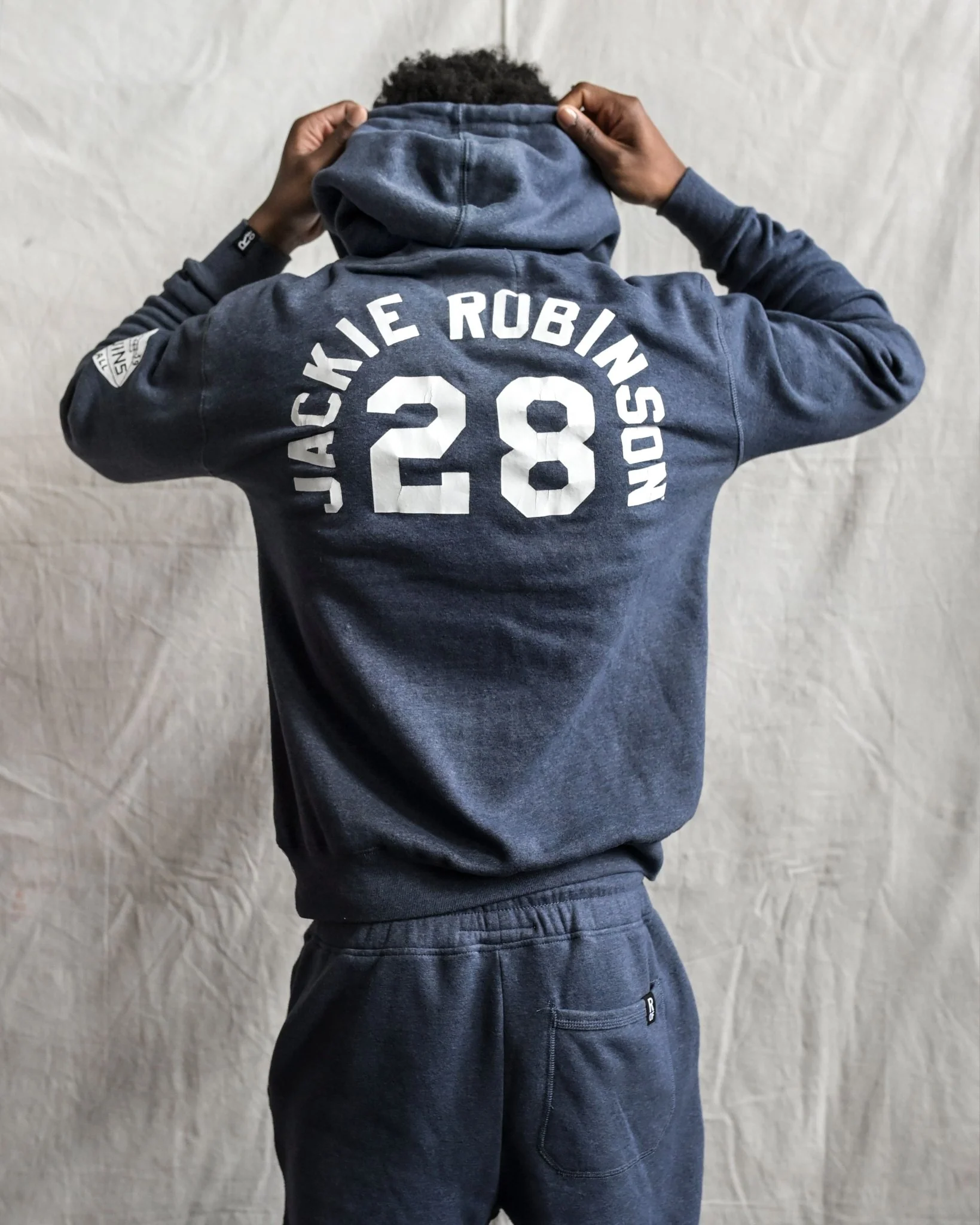 UCLA - Jackie Robinson Football Navy PO Hoody - Image 3