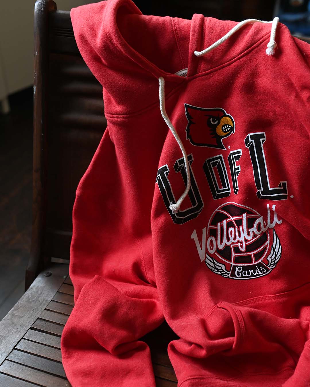 UofL - Louisville Volleyball Red PO Hoody - Image 2
