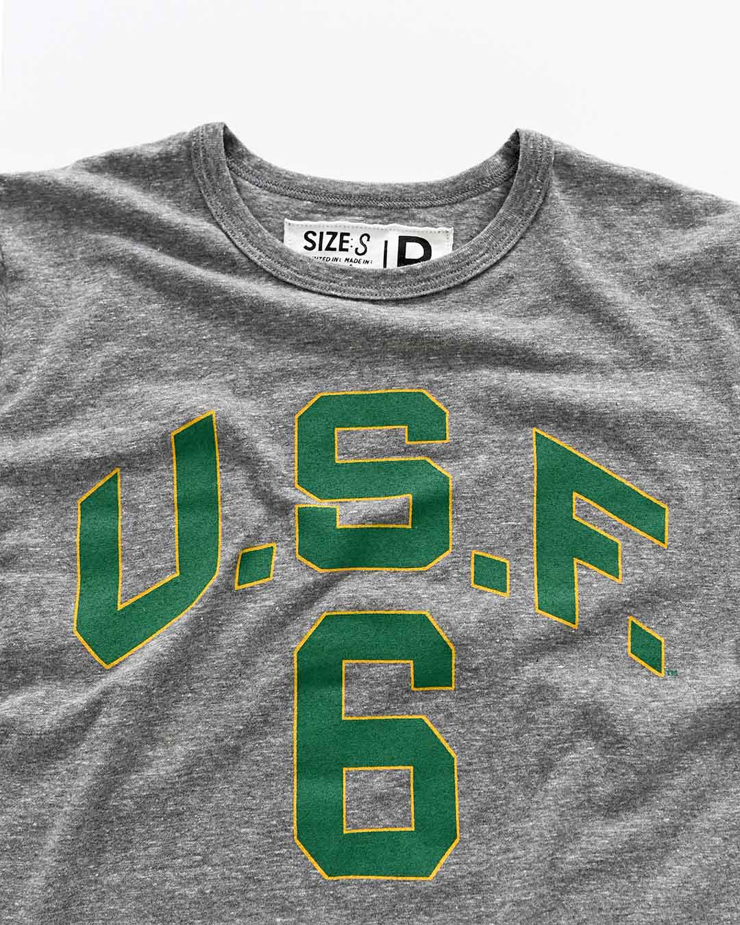 USF - Bill Russell #6 Grey Tee - Image 5