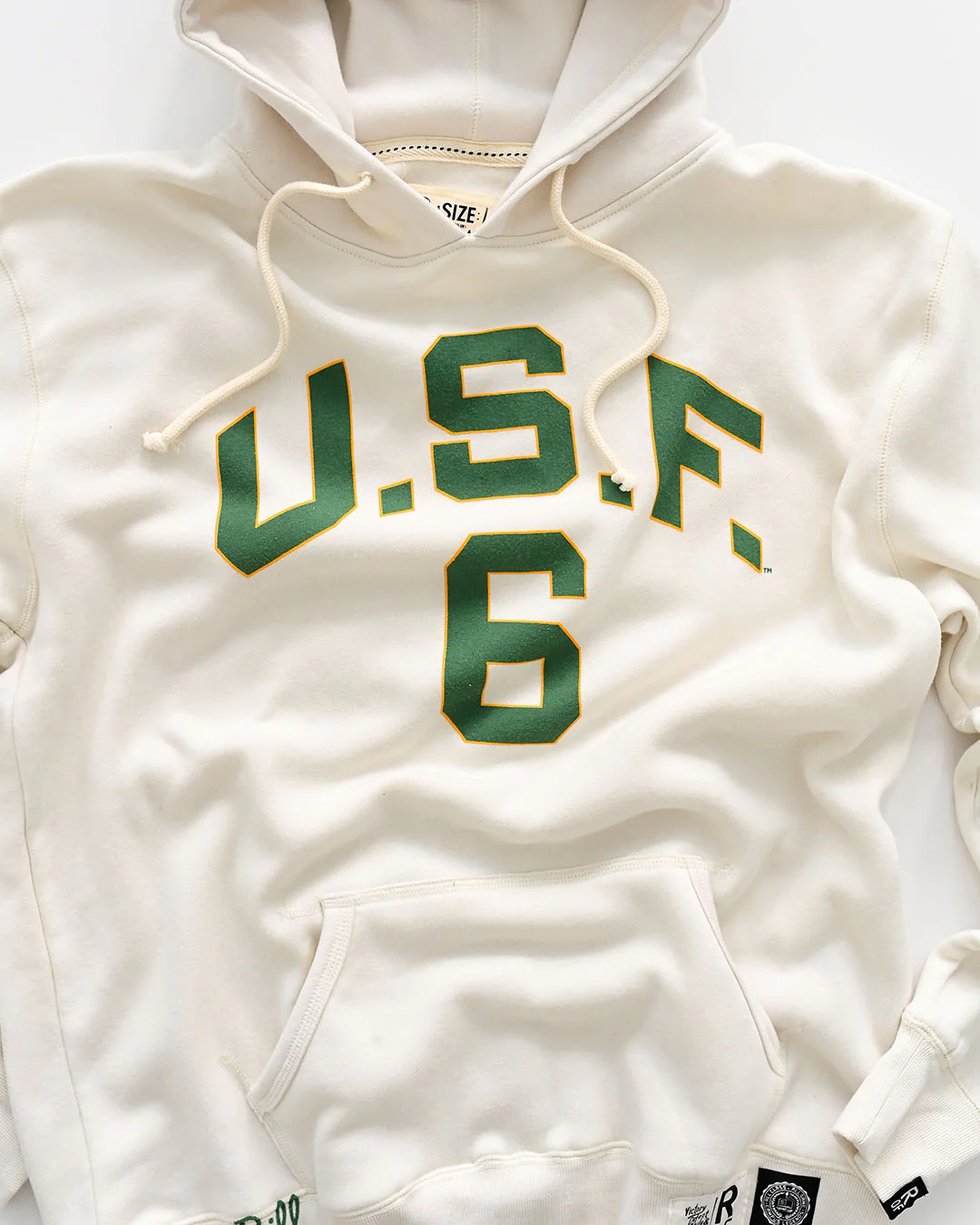 USF - Bill Russell #6 White PO Hoody - Image 6