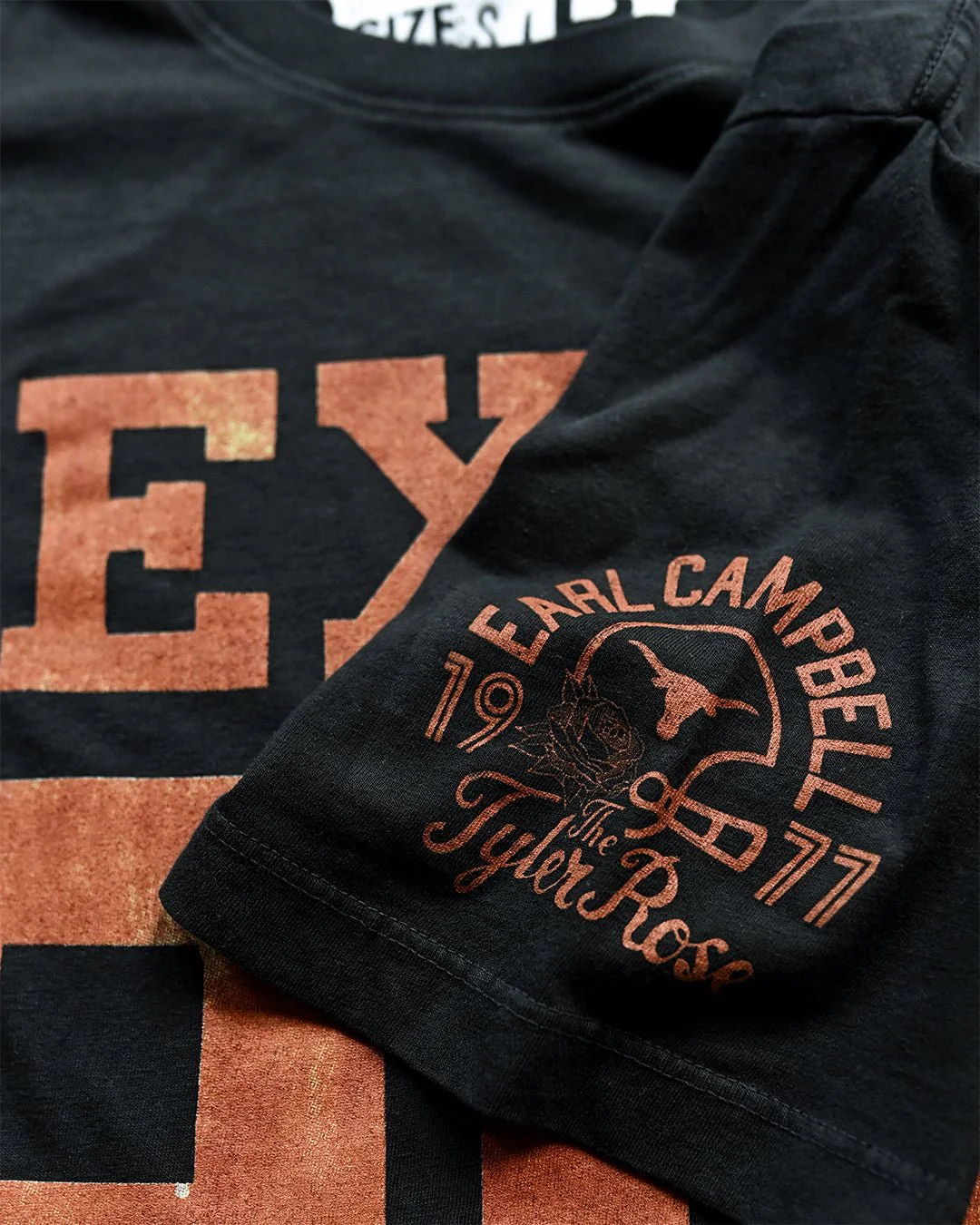 UT - Earl Campbell #20 Football Black Tee - Image 4