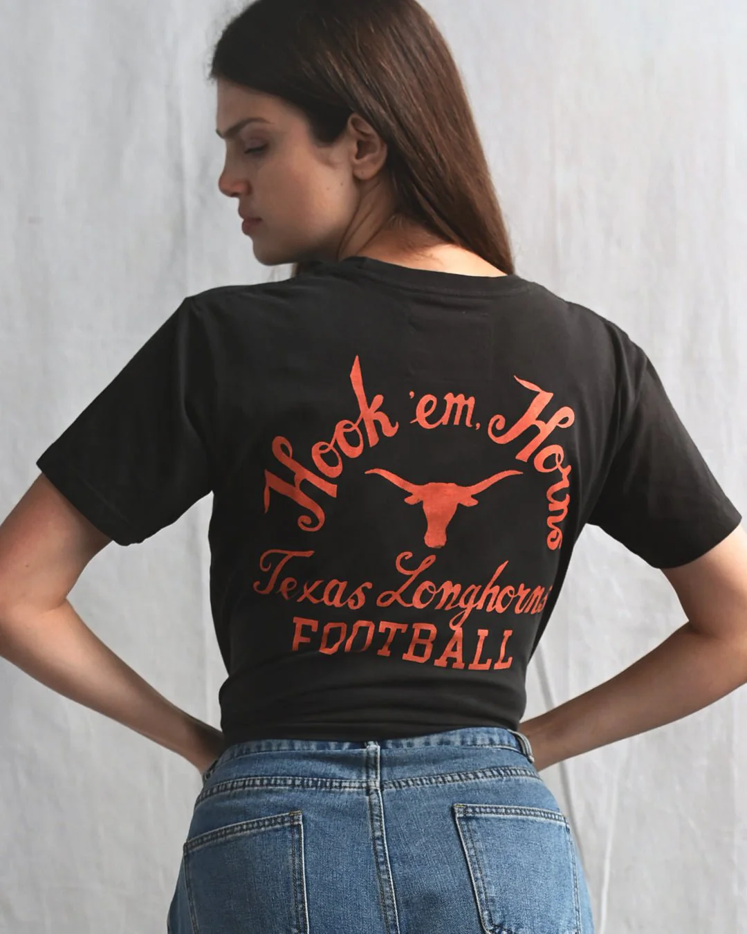 UT - Ricky Williams #34 Horns Football Black Tee - Image 2