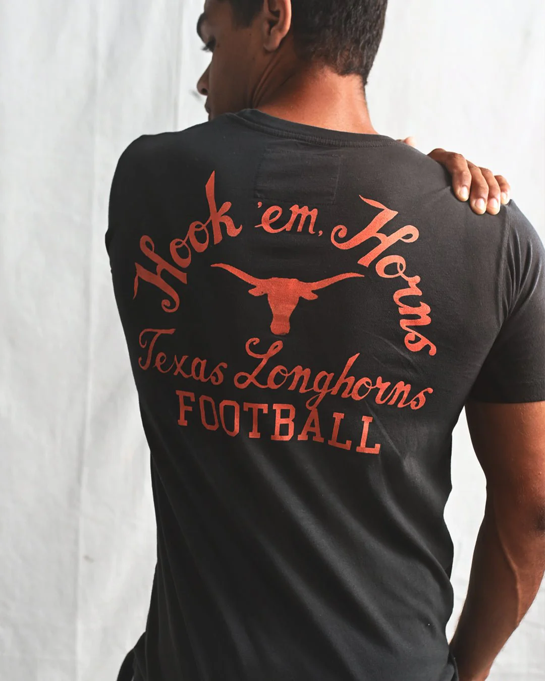 UT - Ricky Williams #34 Horns Football Black Tee - Image 4