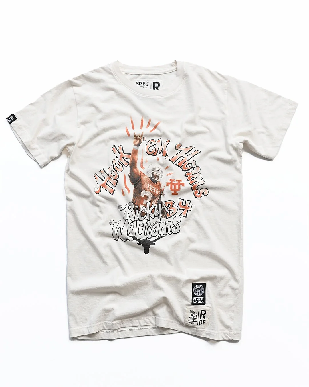 UT - Ricky Williams Horns Football White Tee - Image 5