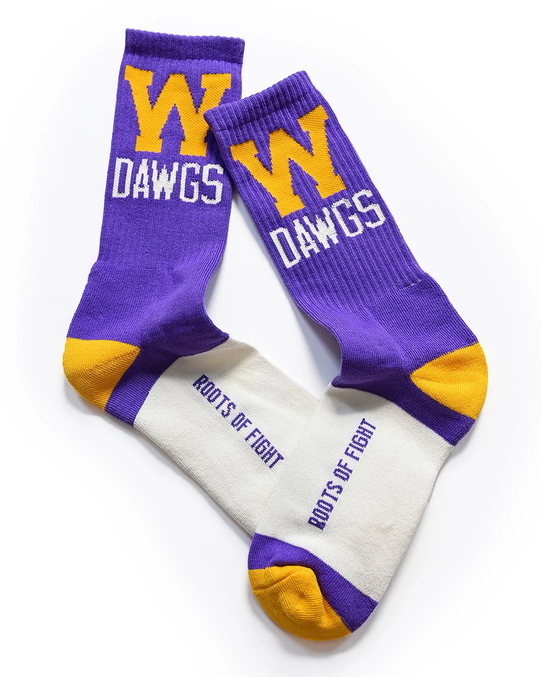 UW - Athletic Dept. Dawgs Purple Socks - Image 2