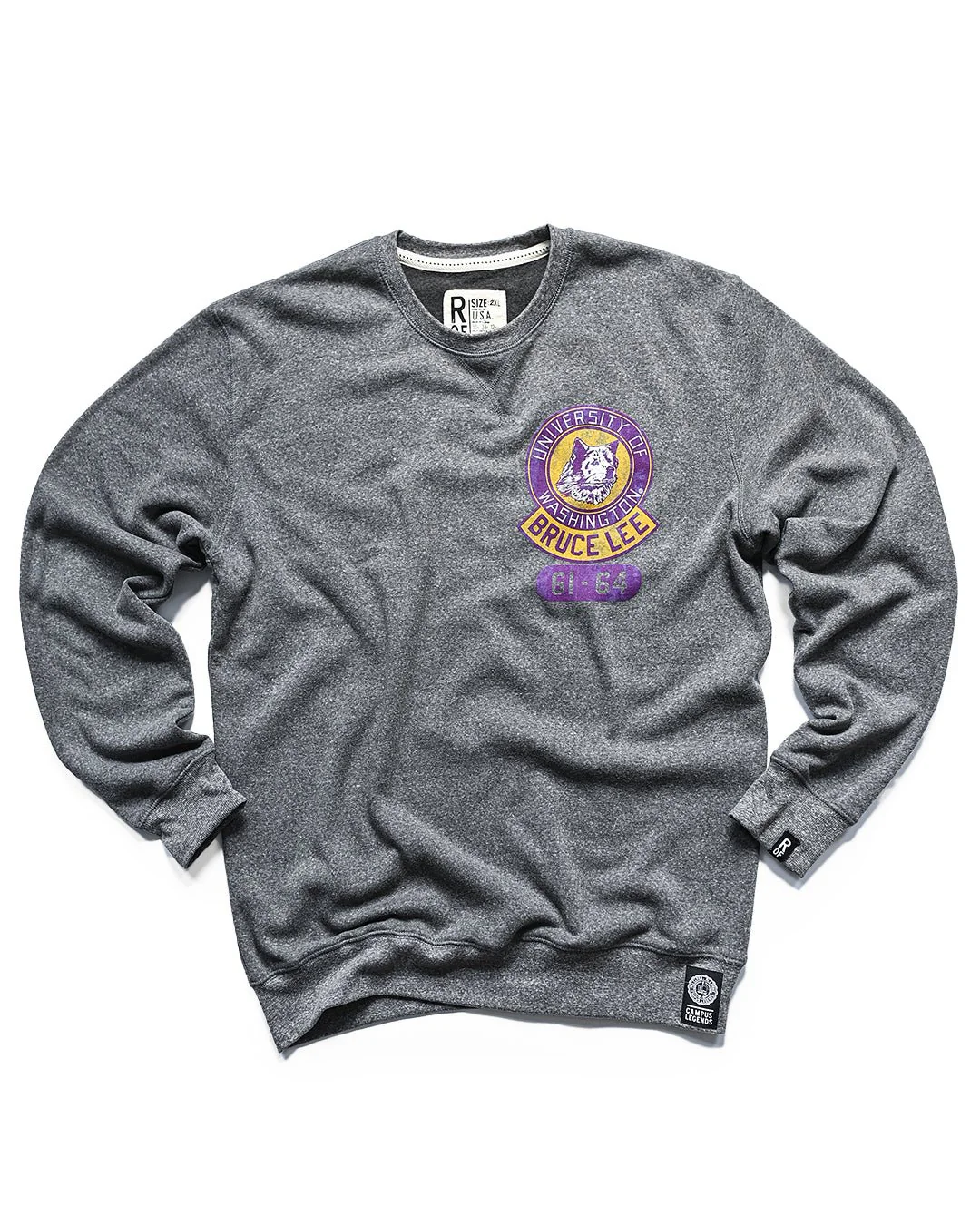 UW - Bruce Lee Student ’61-’64 Grey Sweatshirt - Image 4