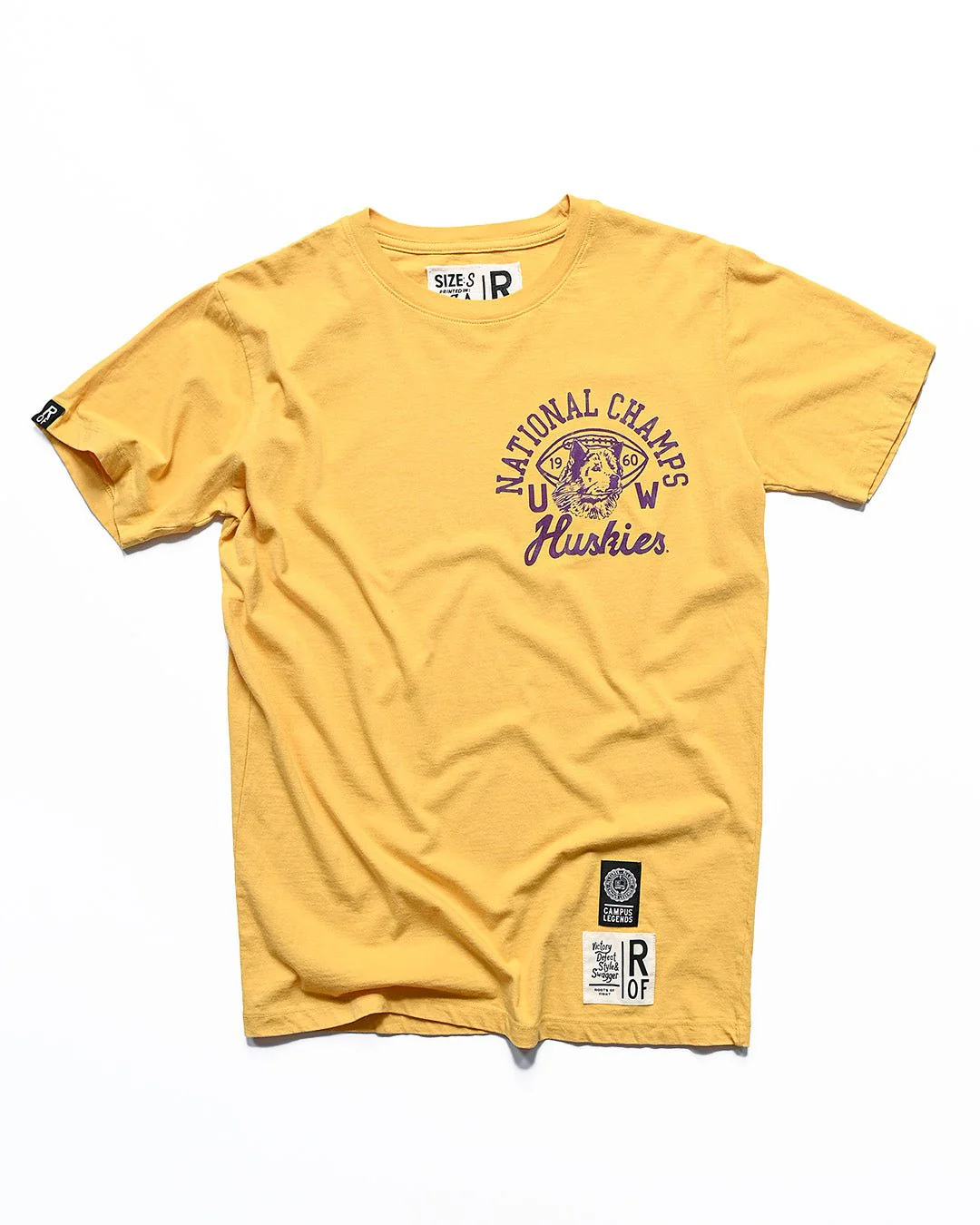 UW - Football 1960 National Champs Gold Tee - Image 5