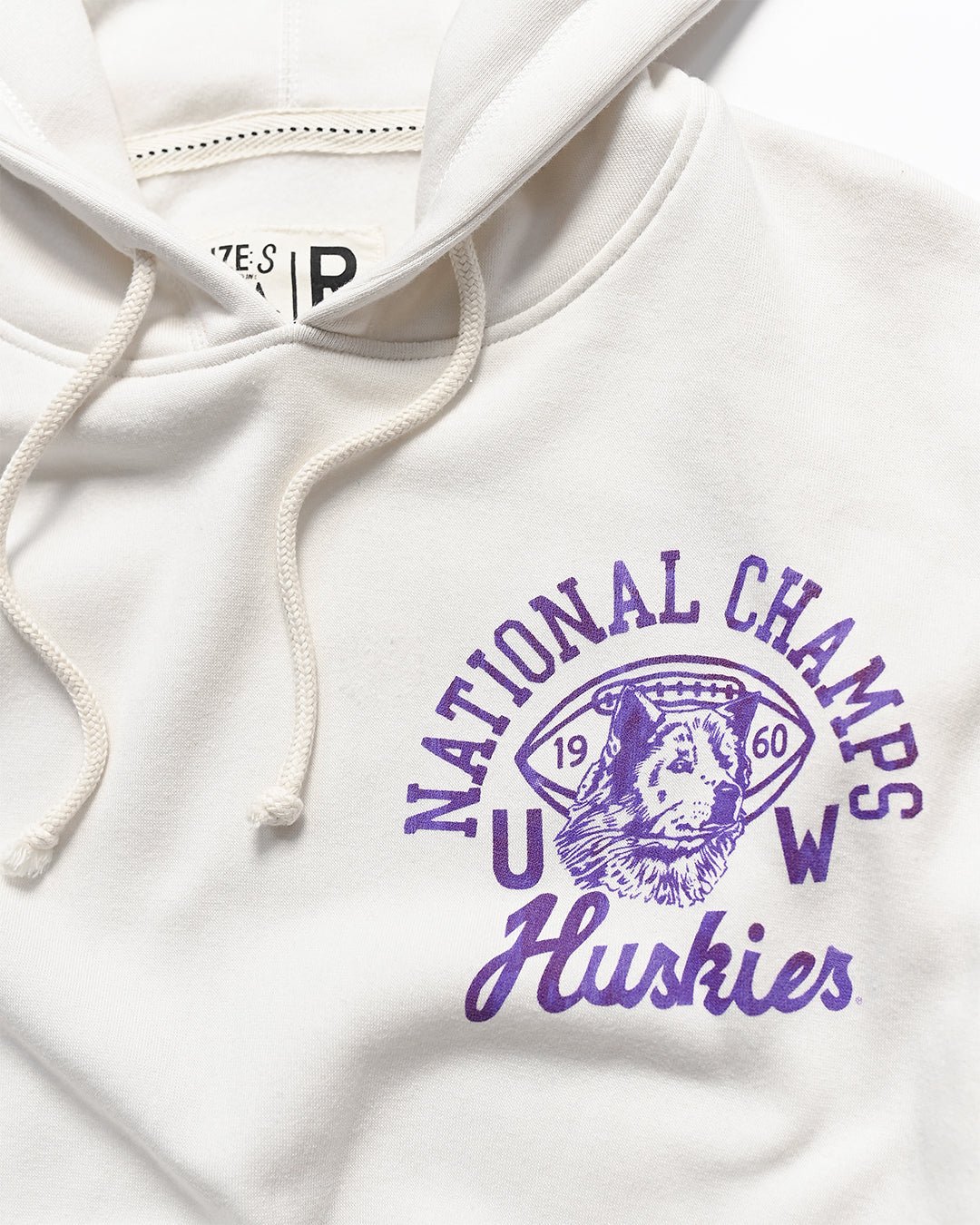 UW - Football ’61 Rose Bowl White PO Hoody - Image 2