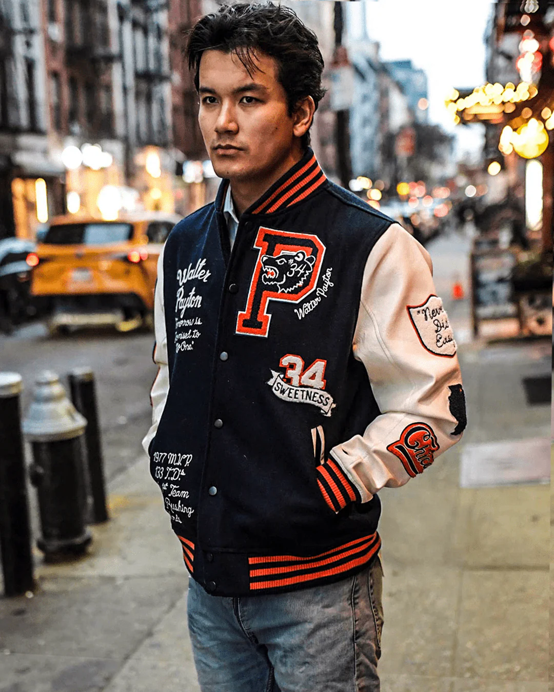 Walter Payton Legacy Navy Varsity Jacket - Image 10