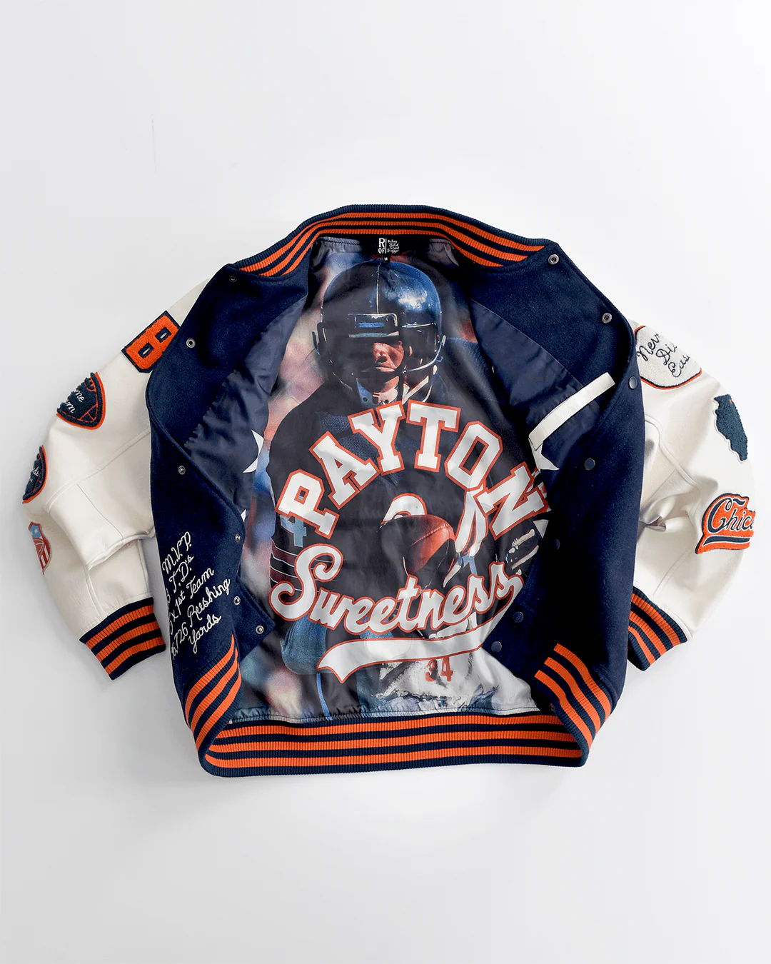Walter Payton Legacy Navy Varsity Jacket - Image 3