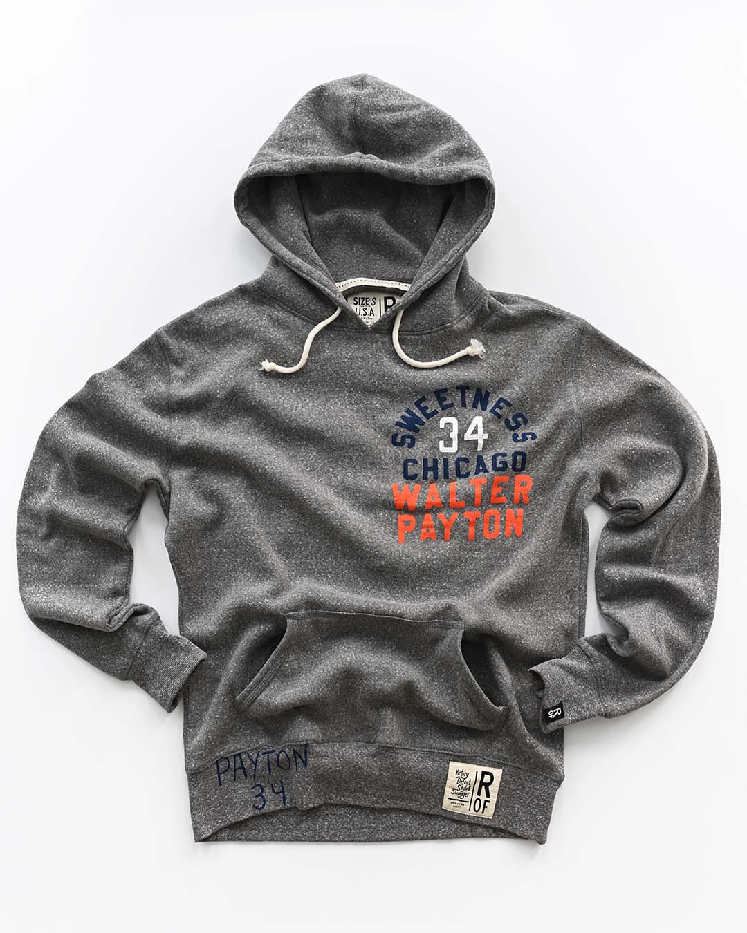 Walter Payton Sweetness #34 Grey PO Hoody - Image 7